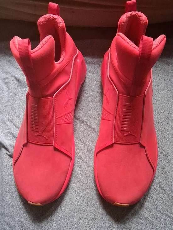 Puma Shoes - Puma All-Red Slip-On High Tops